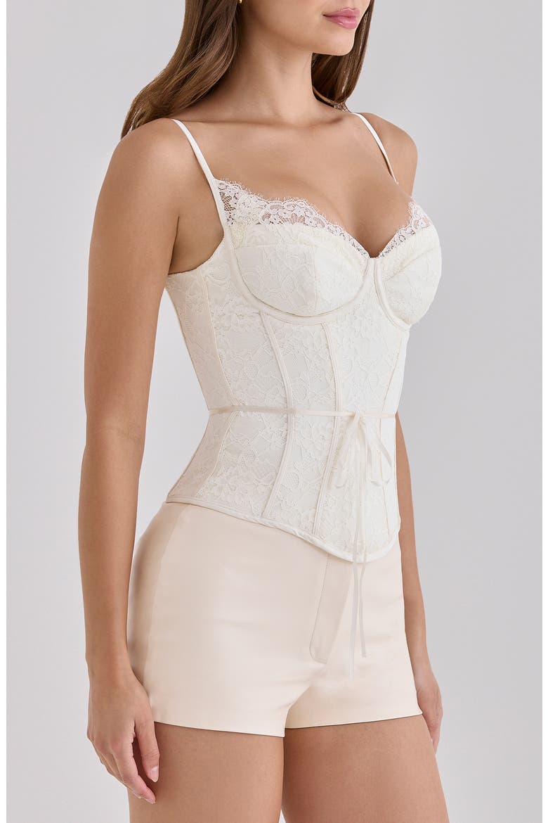 Audrina Lace Corset Top, Alternate, color, IVORY