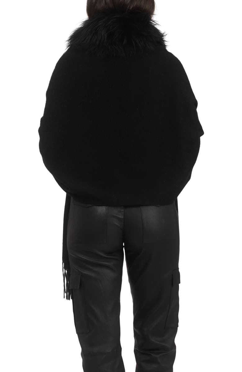 GORSKI Select Cashmere Stole with Select Lamb Collar, Alternate, color, Black