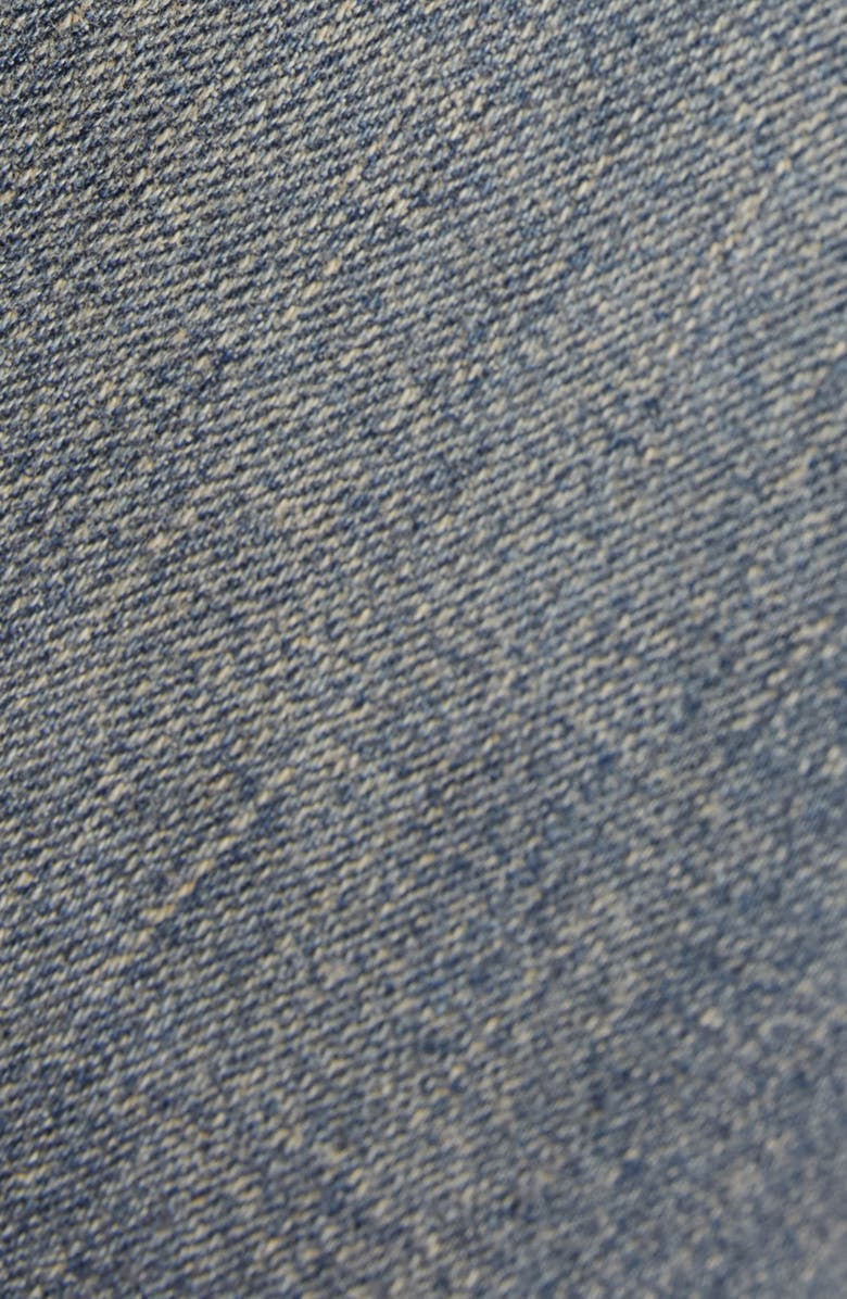 Balenciaga Denim A-Line Midi Skirt, Alternate, color, Navy/ Green/ Yellow