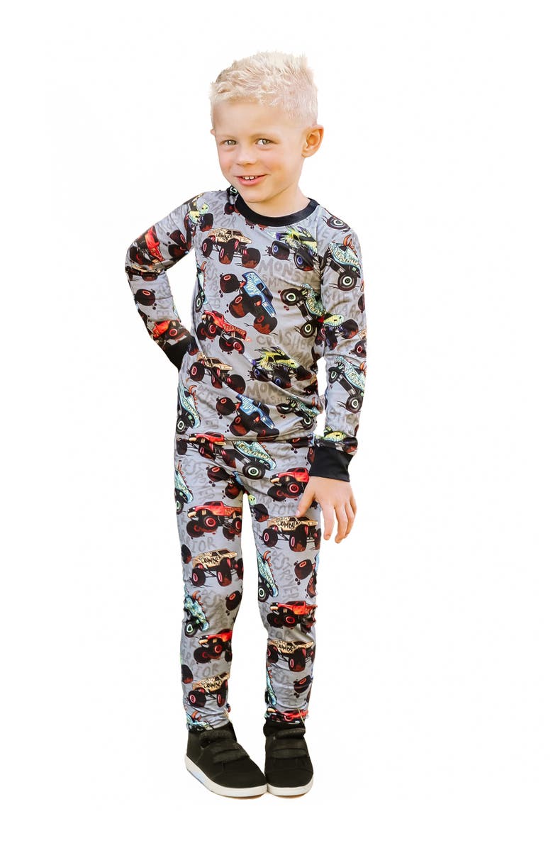 Fletch Monster Jammies 2 Piece Pajama Set, Alternate, color, Gray