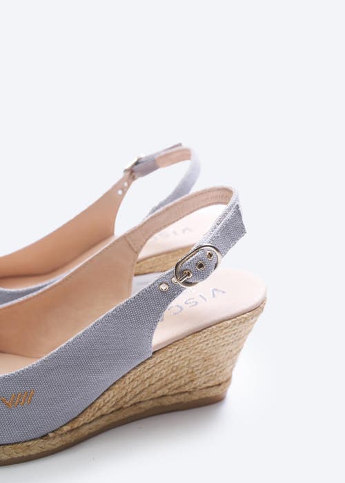 Viscata Palomera Canvas Espadrille Wedges In Ash