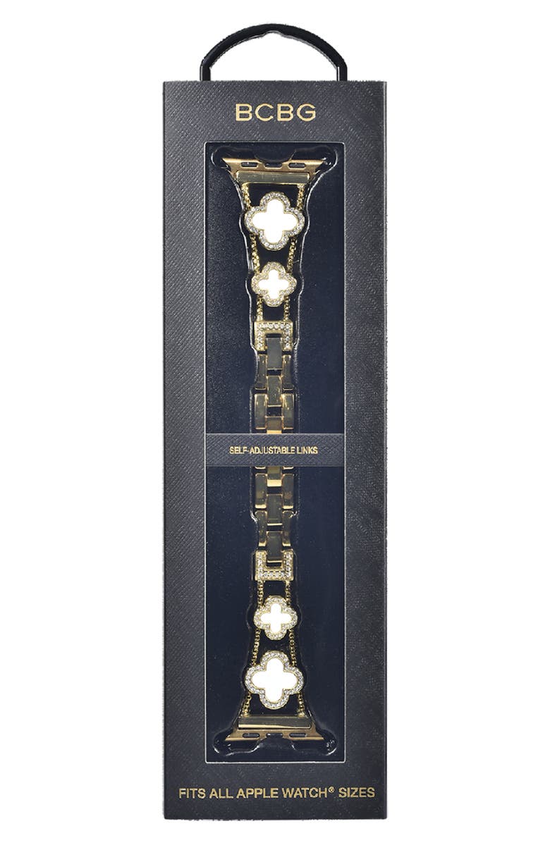 RItech Mother-of-Pearl Clover Apple Watch<sup>®</sup> Watchband, Alternate, color, Gold