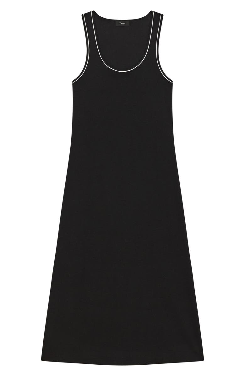 Theory Contrast Tipped Rib Tank Dress, Alternate, color, 