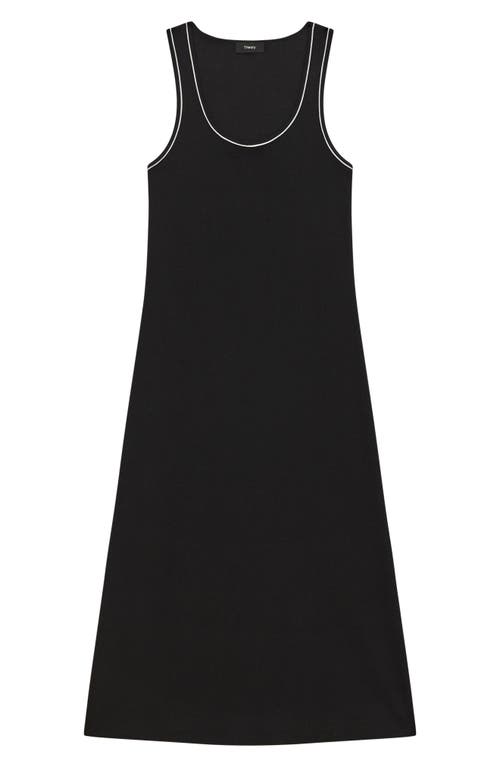 Theory Contrast Tipped Rib Tank Dress
