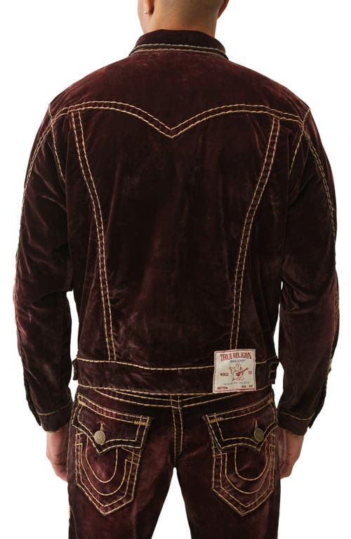 True Religion Men's Oversized Super T Velvet Jacket In Brown