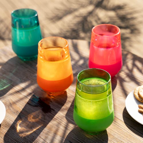 Host Wine Freeze Xl Cooling Cup Set Of 4 In Assorted Vivid Colors