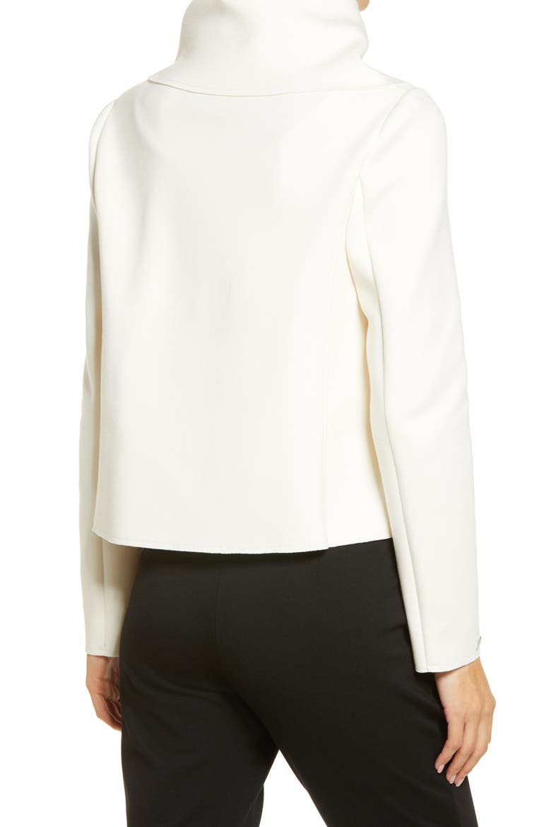 Asymmetrical Scuba Jacket, Alternate, color, ANNE WHITE