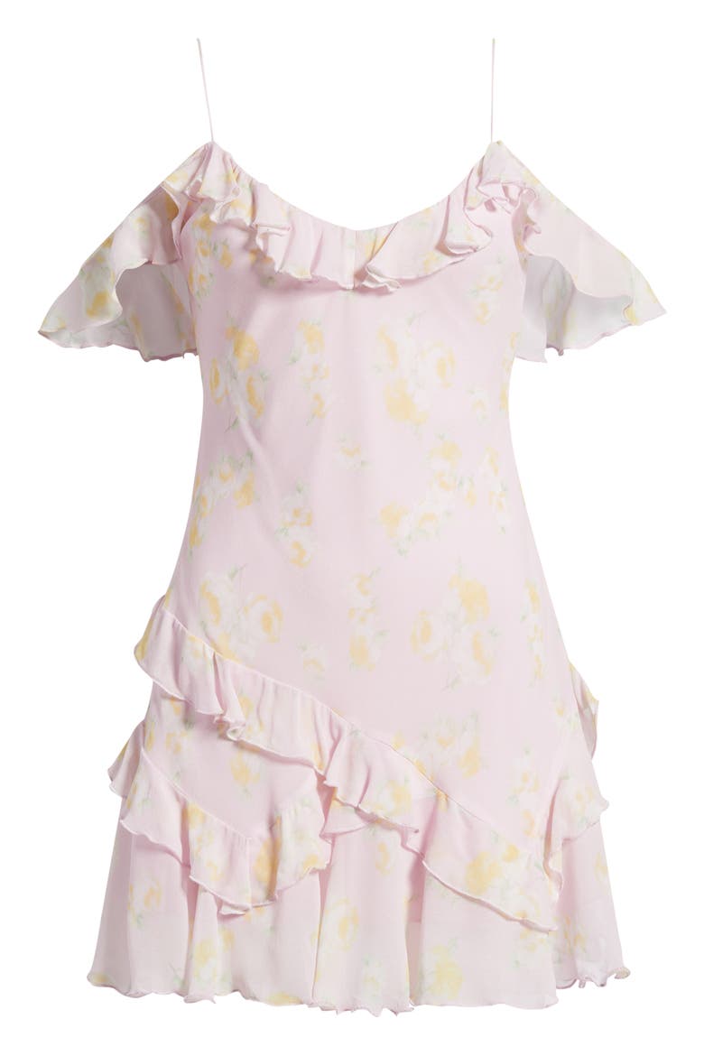 Timara Ruffle Minidress, Alternate, color, WISTERIA SUN