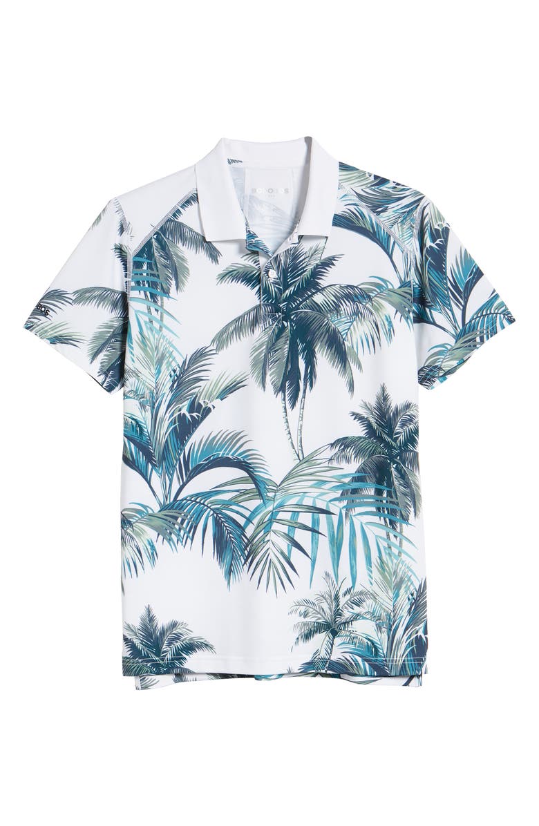 Bonobos The M-Flex Slim Fit Palm Print Piqué Golf Polo, Alternate, color,