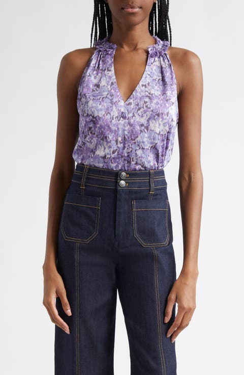 Jessie Hydrangea Sleeveless Top