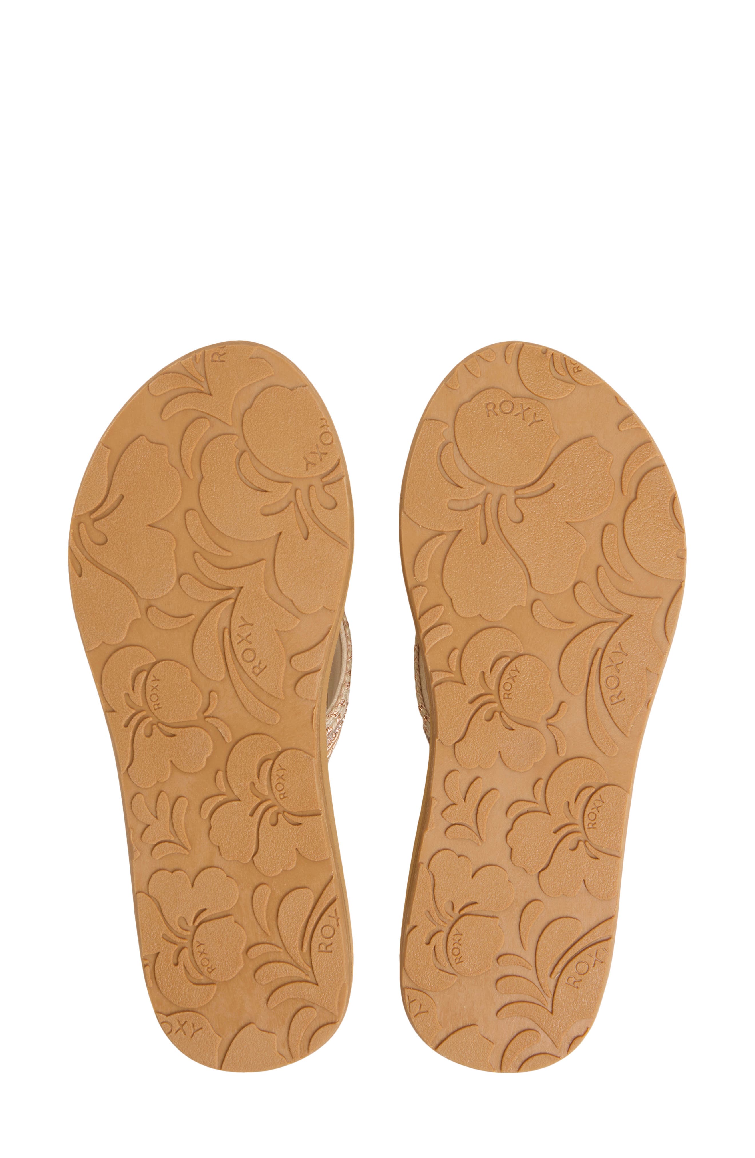 Embellished Flip Flop, Alternate, color, ROSE GOLD