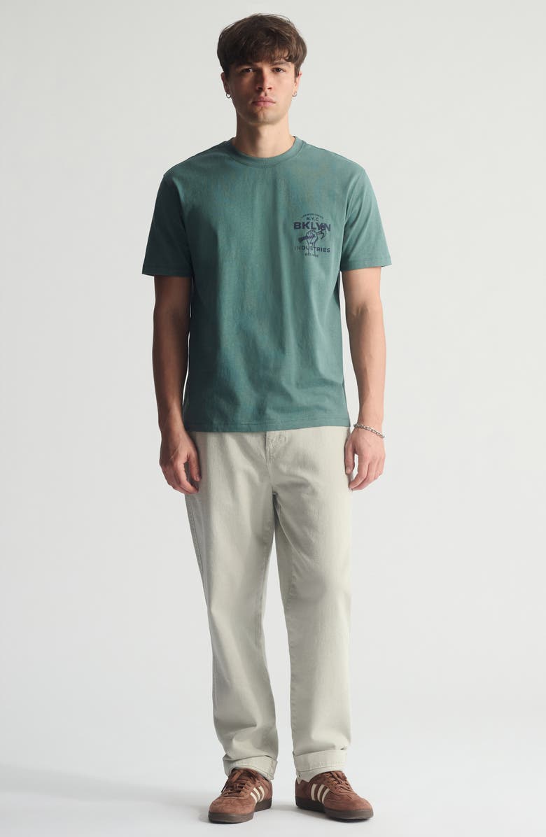 Brooklyn Industries Relaxed Vintage Graphic T-Shirt, Alternate, color, Silver Pine