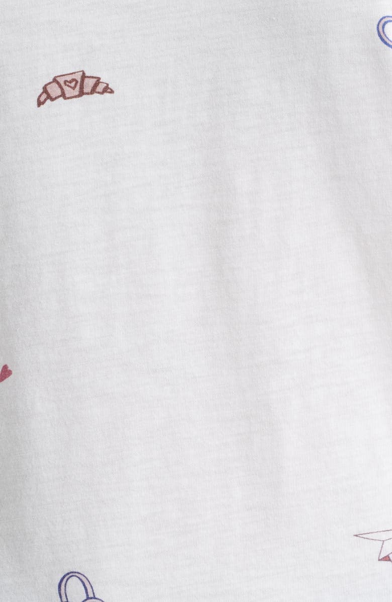 rag & bone Valentine Print Pima Cotton T-Shirt, Alternate, color, White Multi