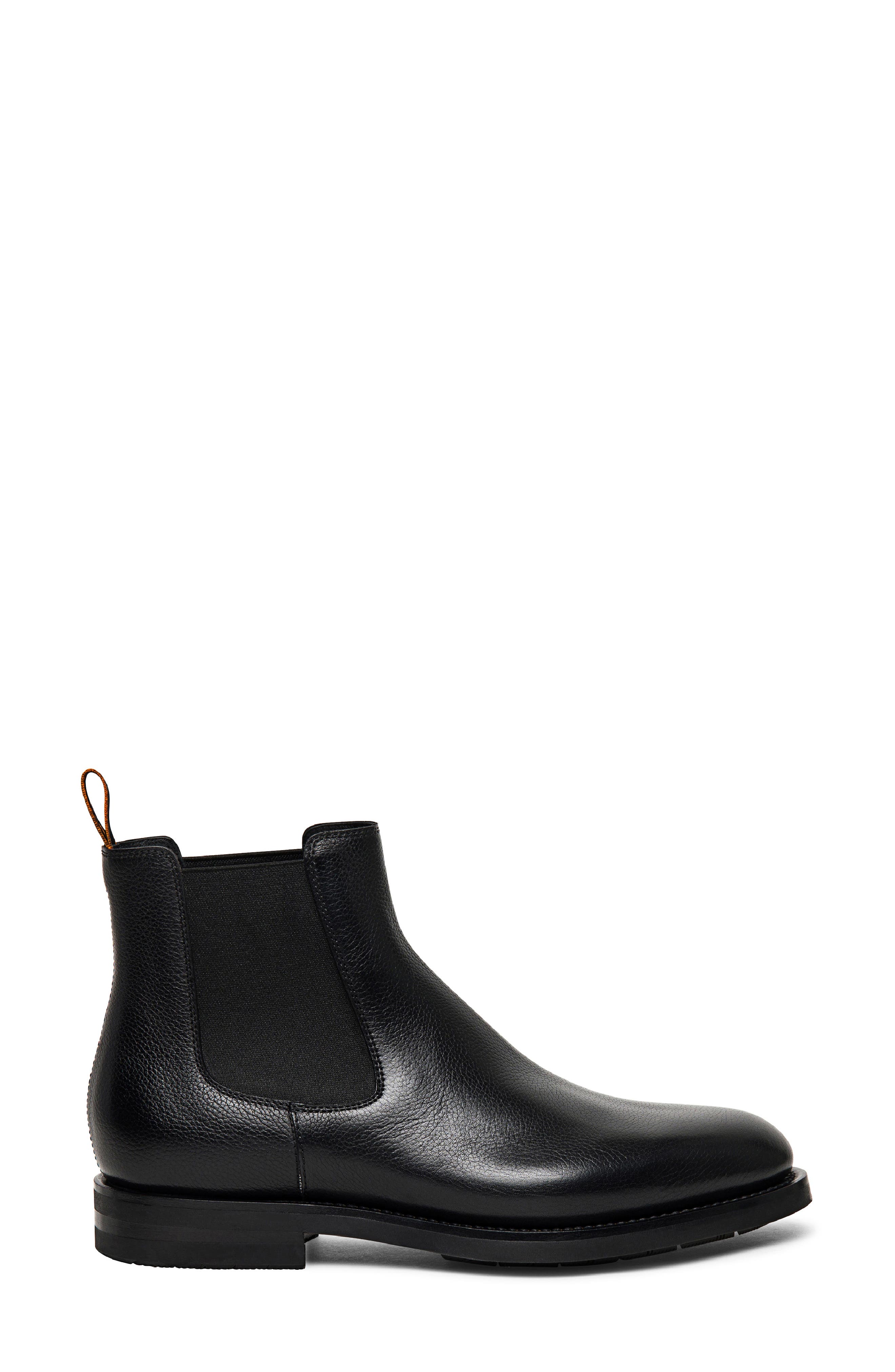 Santoni Enver Chelsea Boot, Alternate, color, Black