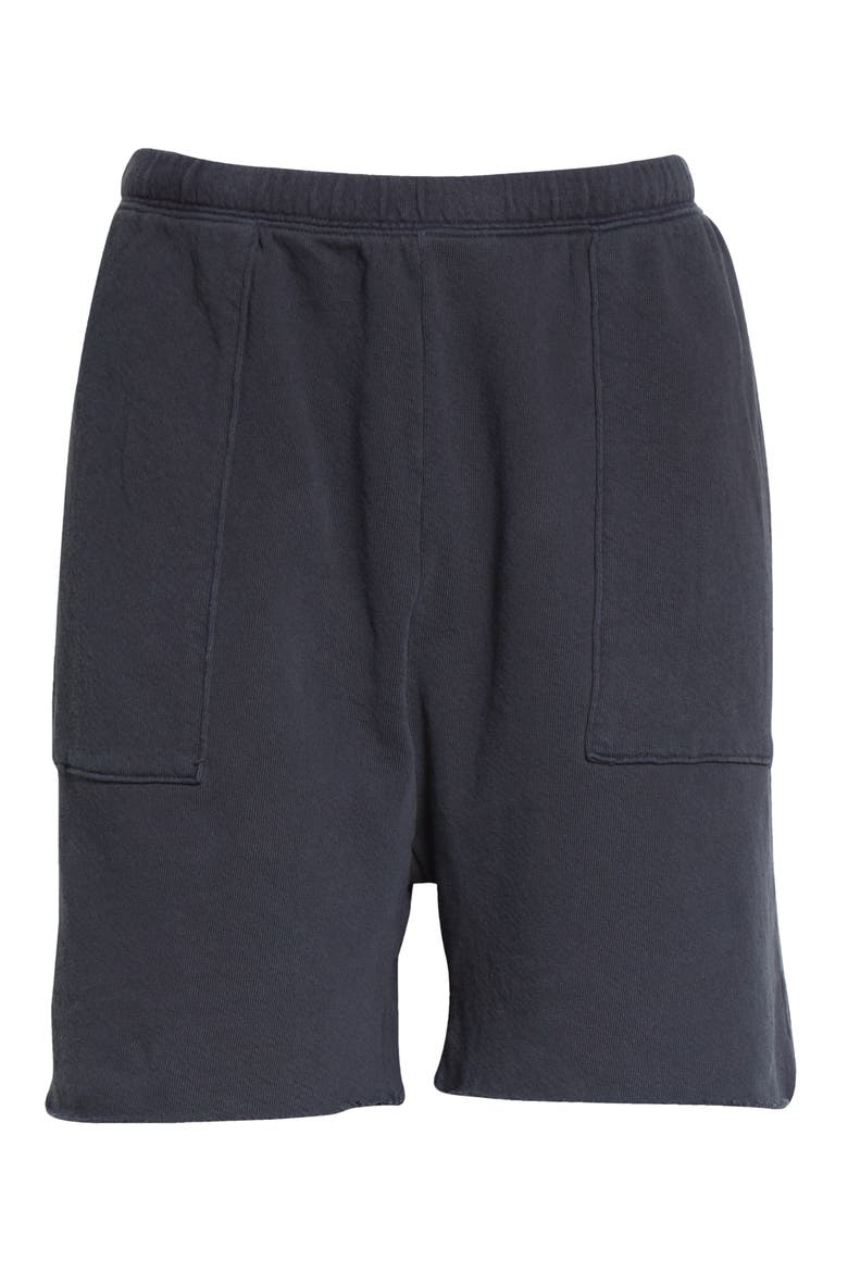 The Patch Pocket Cotton Sweat Shorts, Alternate, color, DARK NAVY