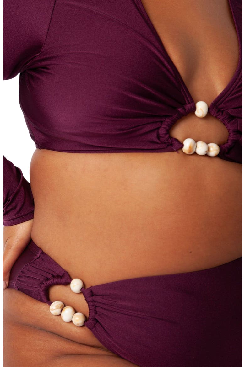 Bria Bikini Swim Bottoms, Alternate, color, Eggplant