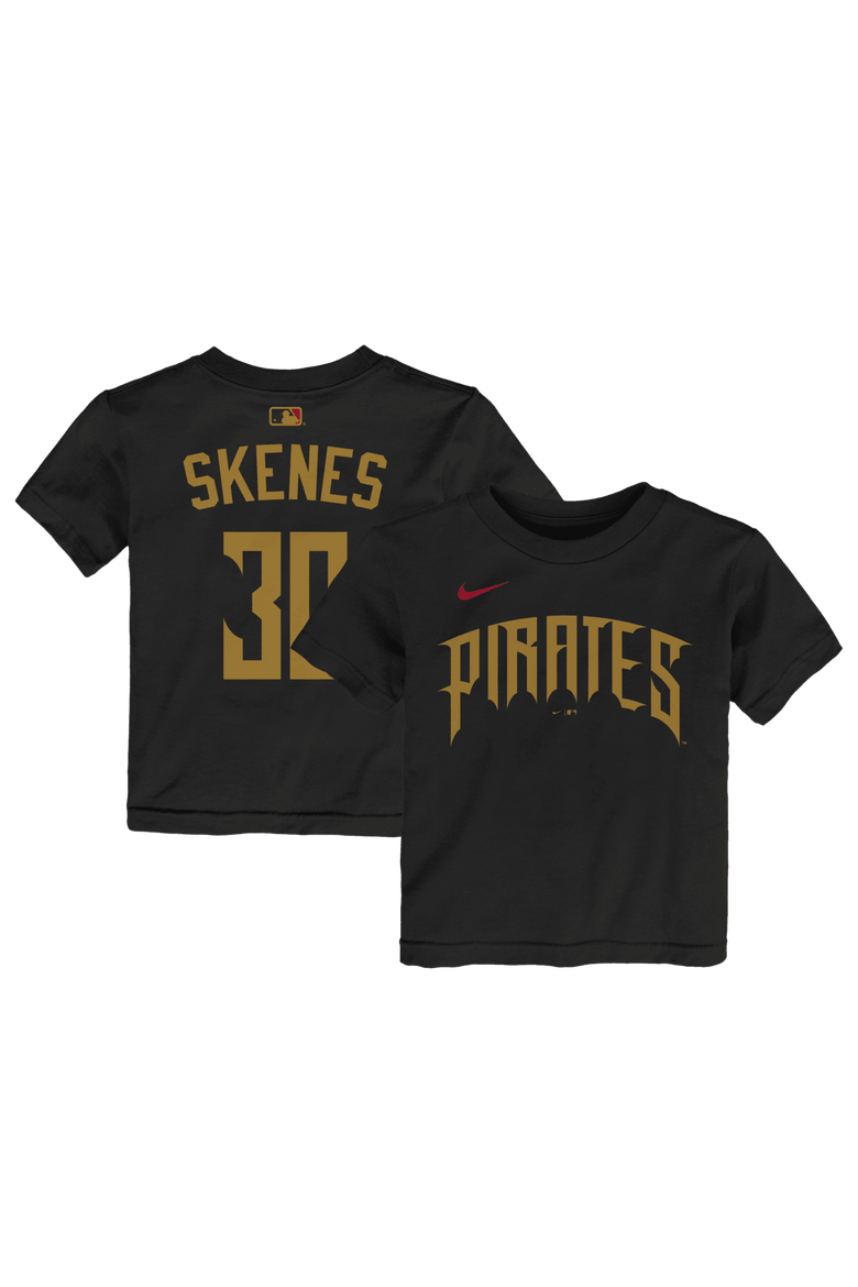 Toddler Nike Paul Skenes Black Pittsburgh Pirates 2026 City Connect Name & Number T-Shirt, Main, color, Black