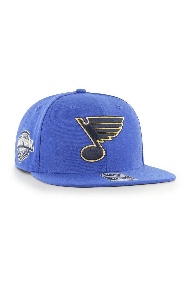 '47 Men's '47 Blue St. Louis Blues Sure Shot Captain Snapback Hat, Main, color, Blue