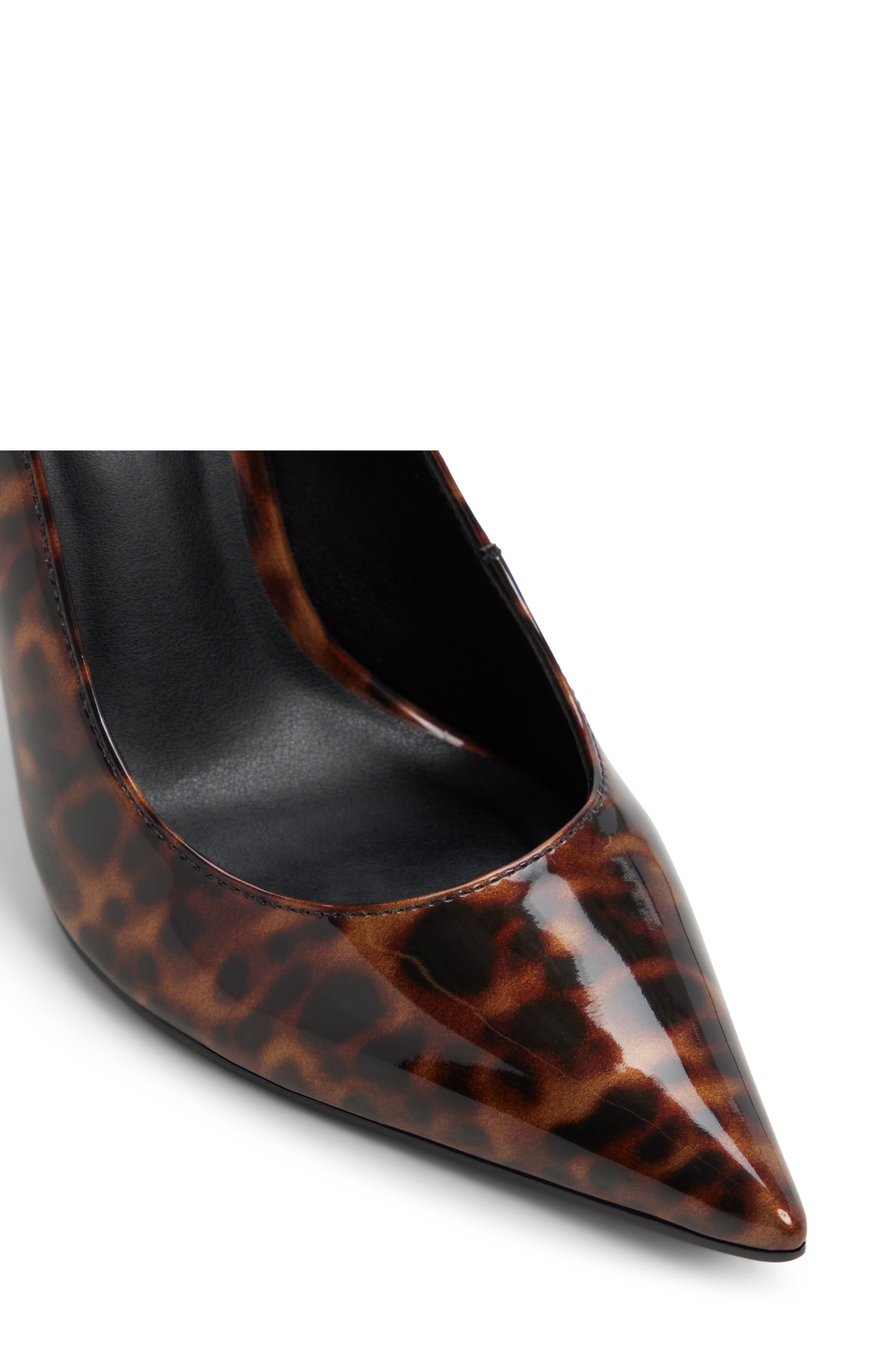 ALDO Antigua Ankle Strap Pointed Toe Pump, Alternate, color, Open Brown