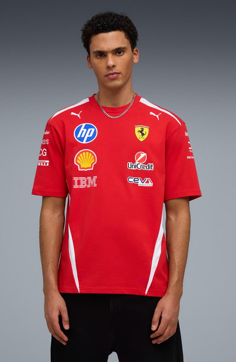 PUMA Scuderia Ferrari HP Replica Cotton T-Shirt, Alternate, color, Puma Red