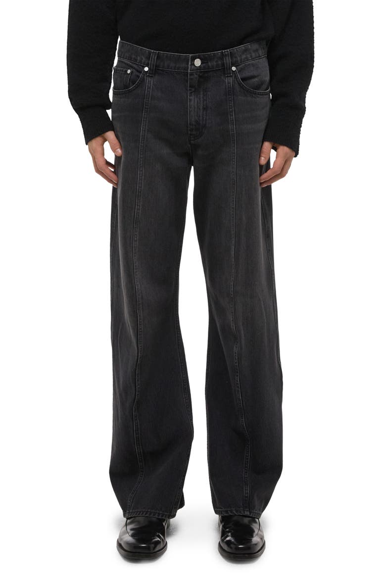 Relaxed Straight Leg Ski Jeans, Main, color, FADED BLACK