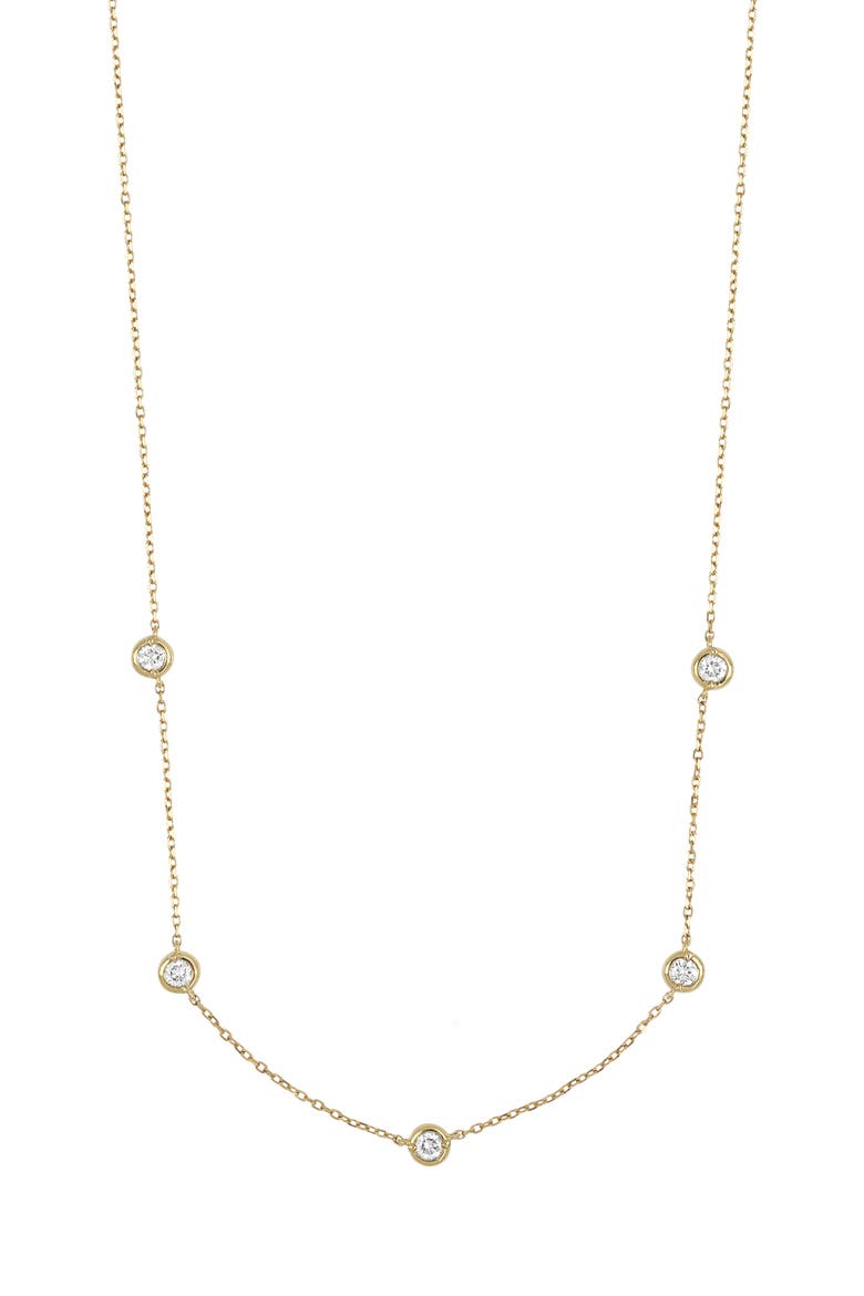 Monaco Diamond Station Necklace (Nordstrom Exclusive), Main, color, 18K YELLOW GOLD