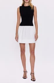 Pistola Adrienne Mixed Media Minidress