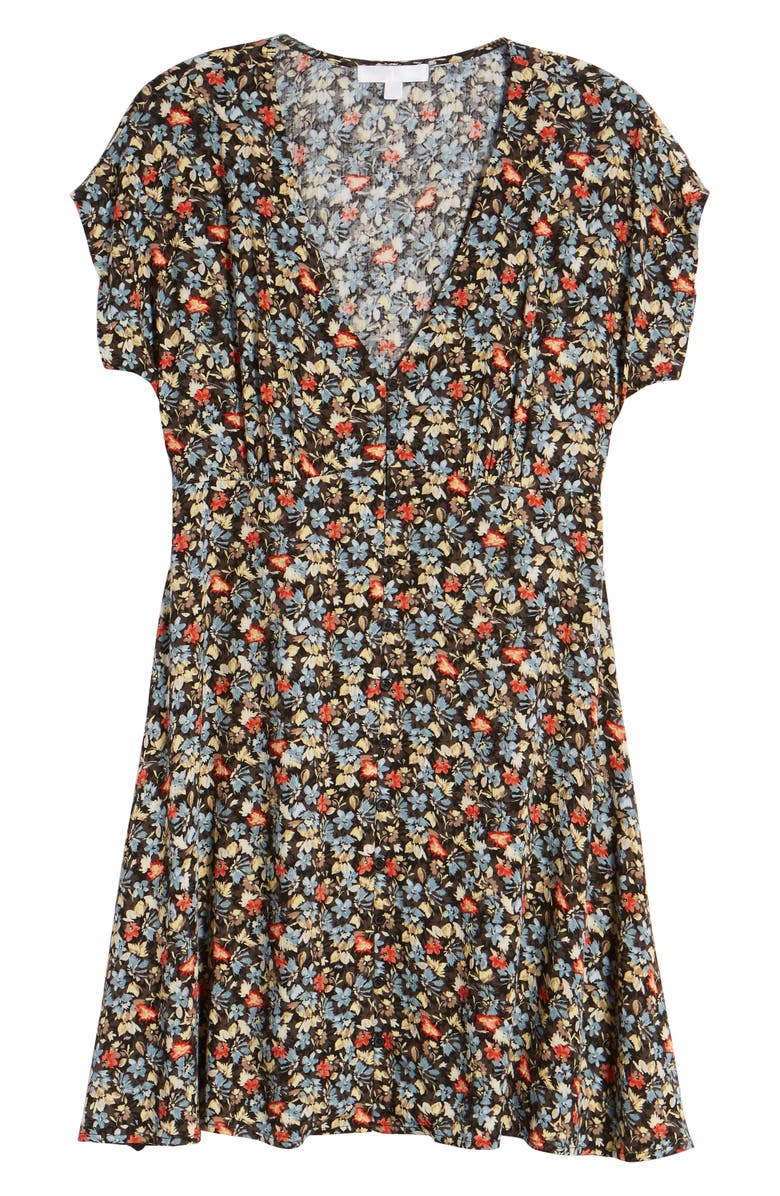 Ten Sixty Sherman Floral Print Button Front Dress, Alternate, color, 