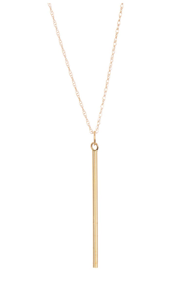 CANDELA JEWELRY 14K Yellow Gold Polished Bar Pendant Necklace, Main, color,