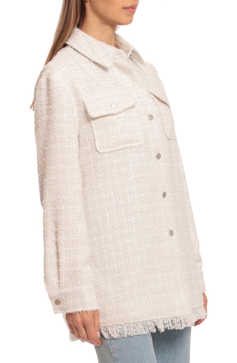 Avec Les Filles Marsh Fringed Tweed Shacket | Nordstromrack