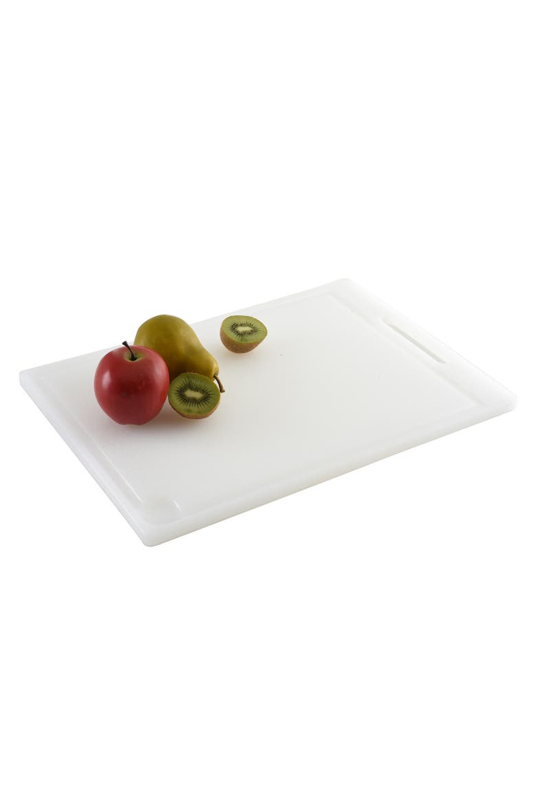 Professional 12-Inch x 18-Inch Cutting Board with Juice Groove, White, Alternate, color, White
