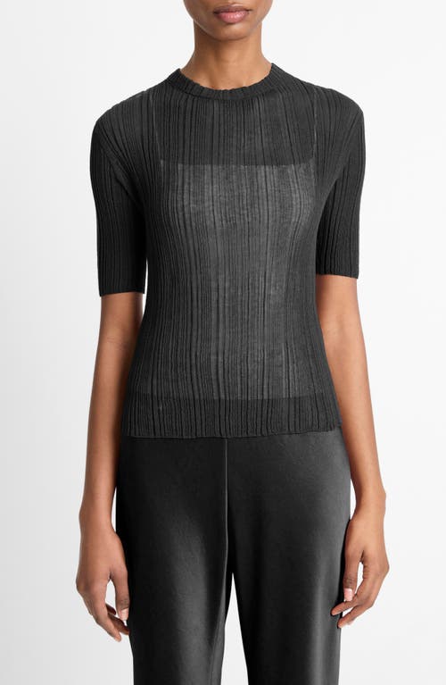 VINCE VINCE DOUBLE LAYER RIB TOP