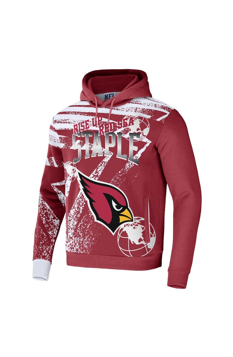 STAPLE Men's NFL x Staple Cardinal Arizona Cardinals All Over Print Pullover Hoodie, Alternate, color, Cardinal