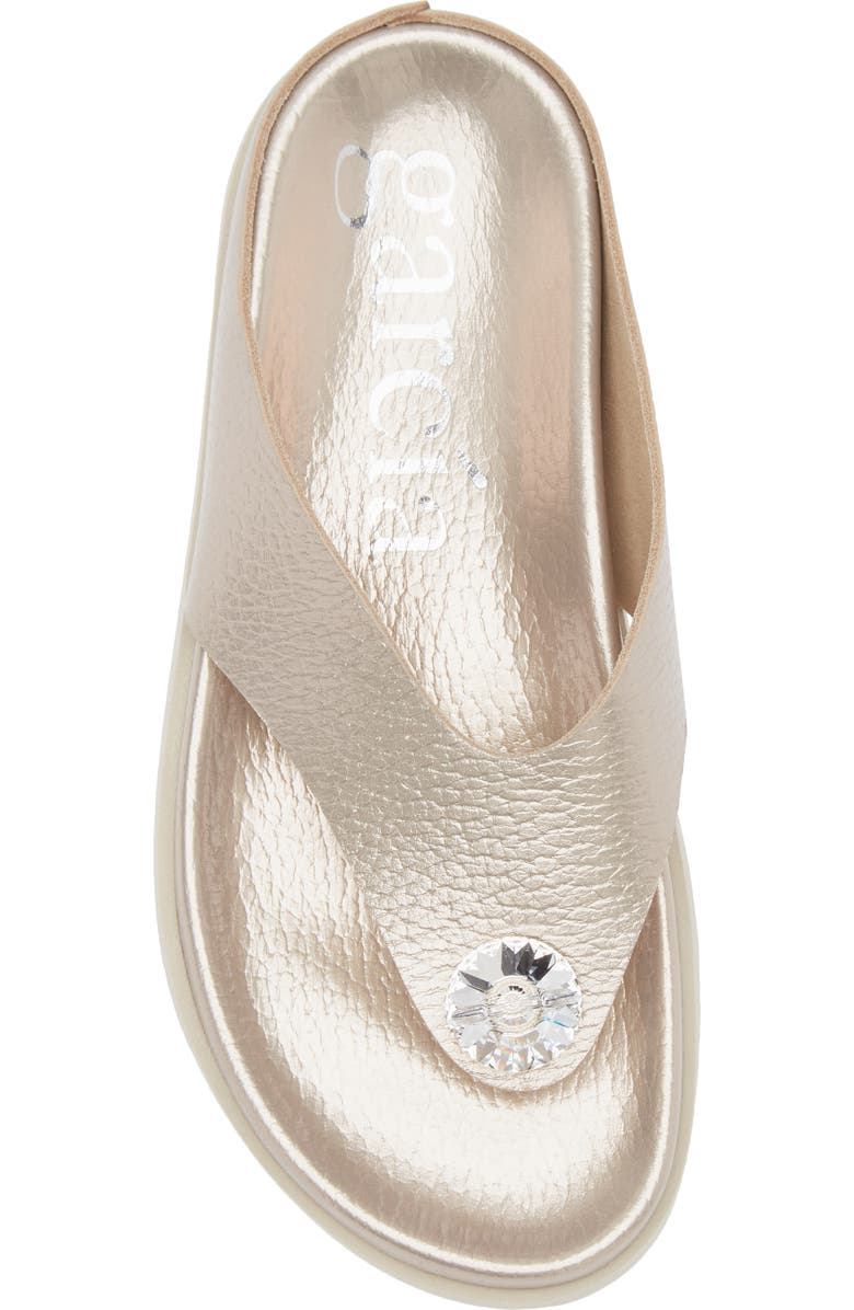 Pedro Garcia Duna Crystal Embellished Sandal, Alternate, color, White Gold Cervo Lame Crystal
