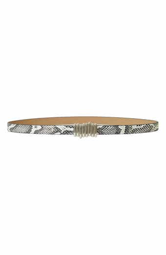 B-Low the Belt Vesna Mini Python Print Leather Belt