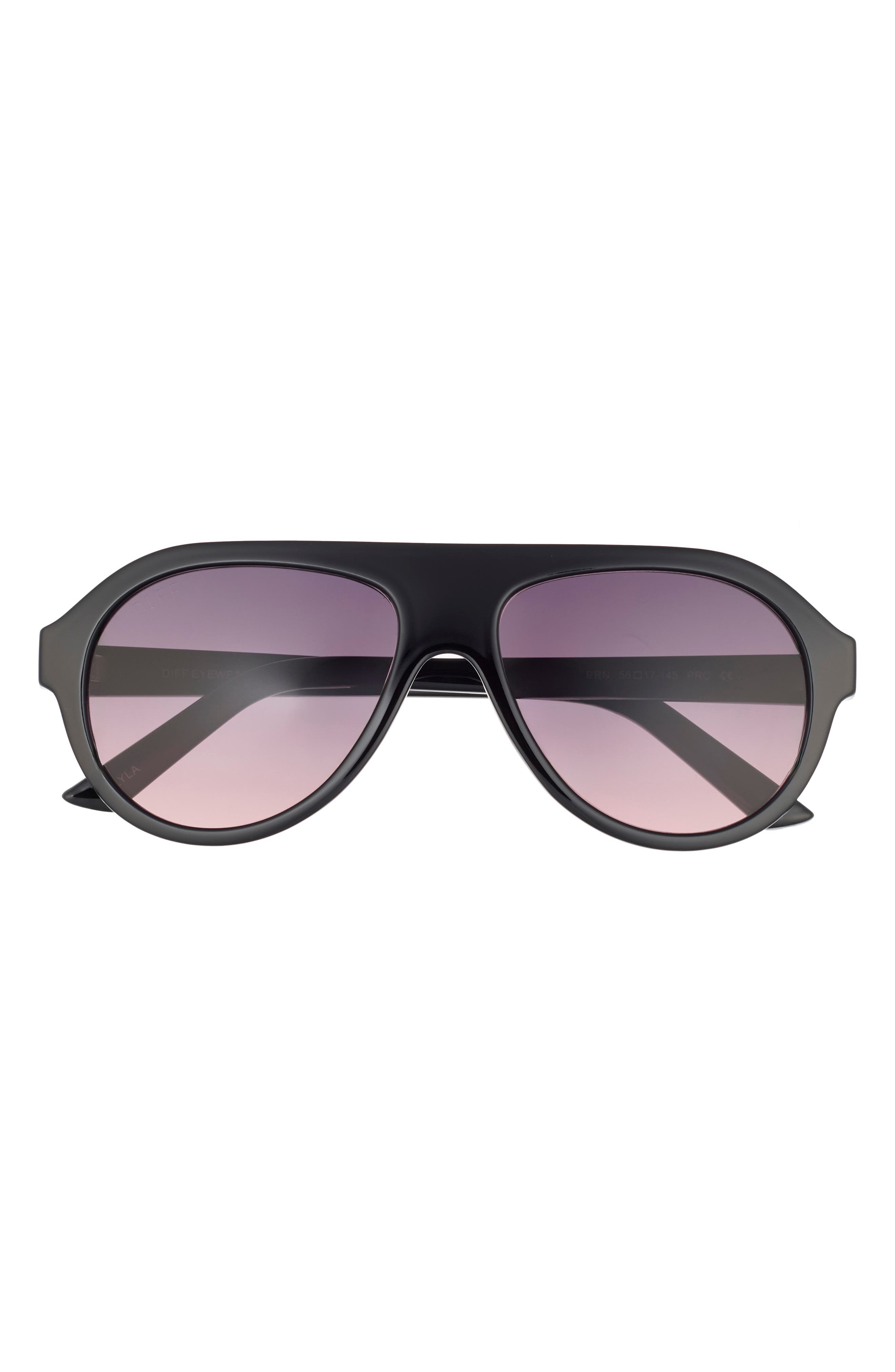 Lyla 56mm Gradient Aviator Sunglasses