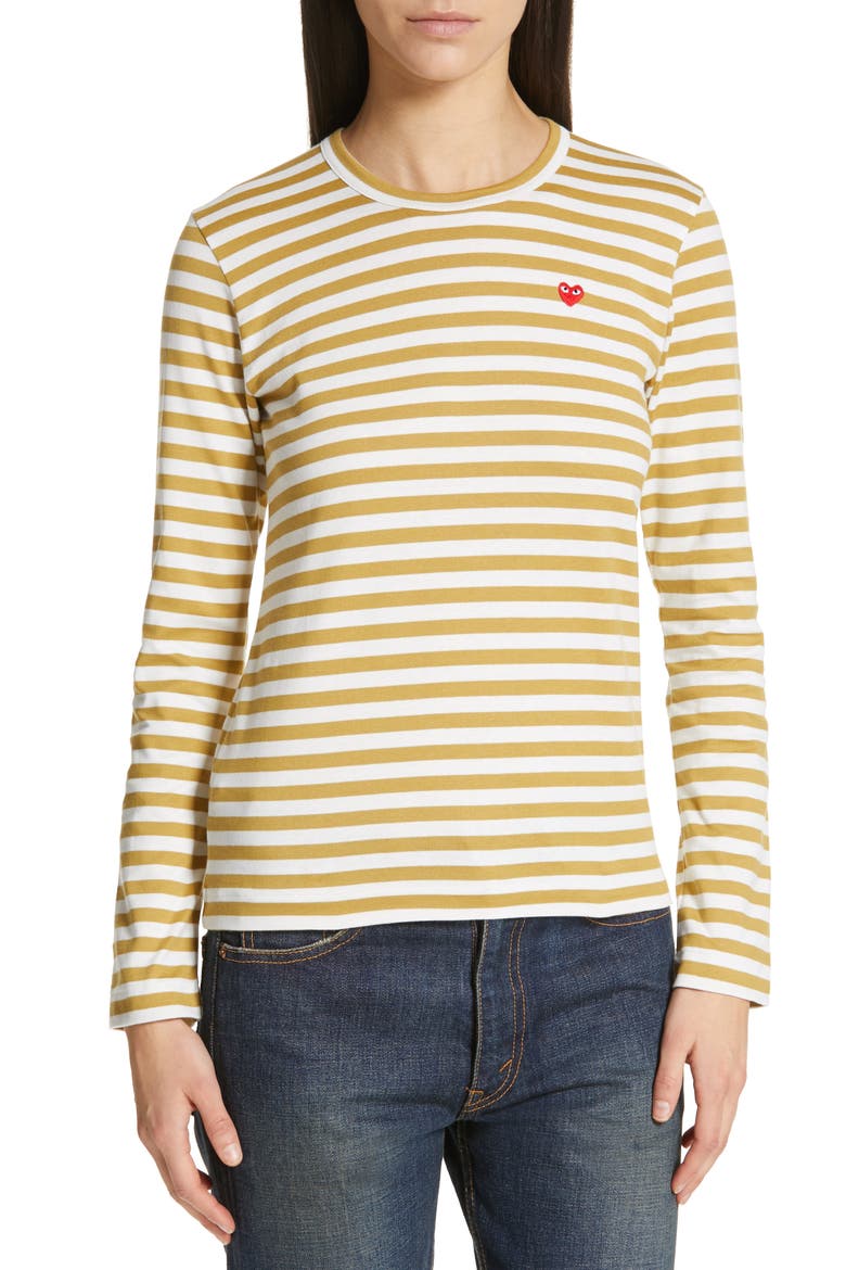 Stripe Long Sleeve T-Shirt, Main, color, OLIVE