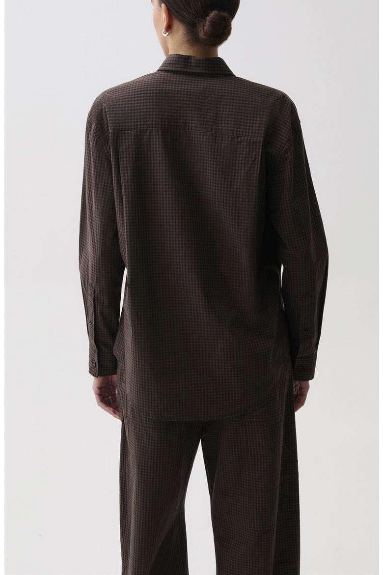 Mila Check Shirt, Alternate, color, HOT TODDY
