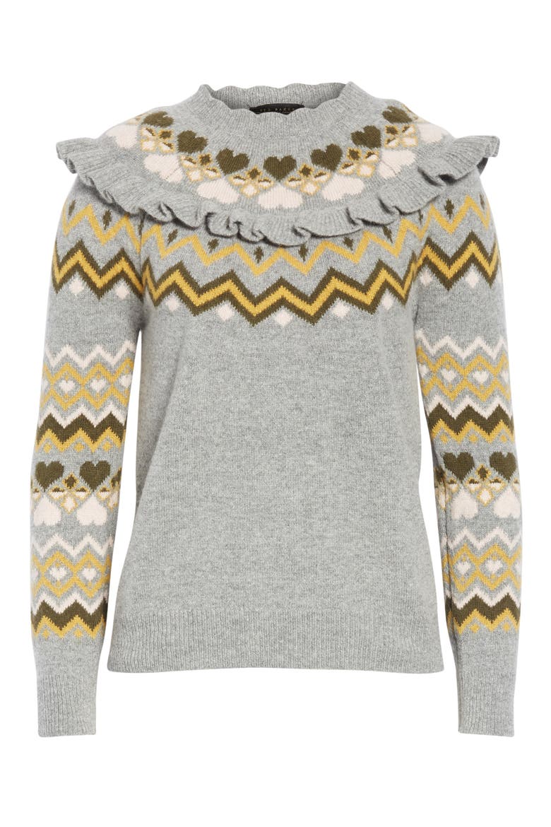 Mysheli Fair Isle Sweater, Alternate, color, GREY