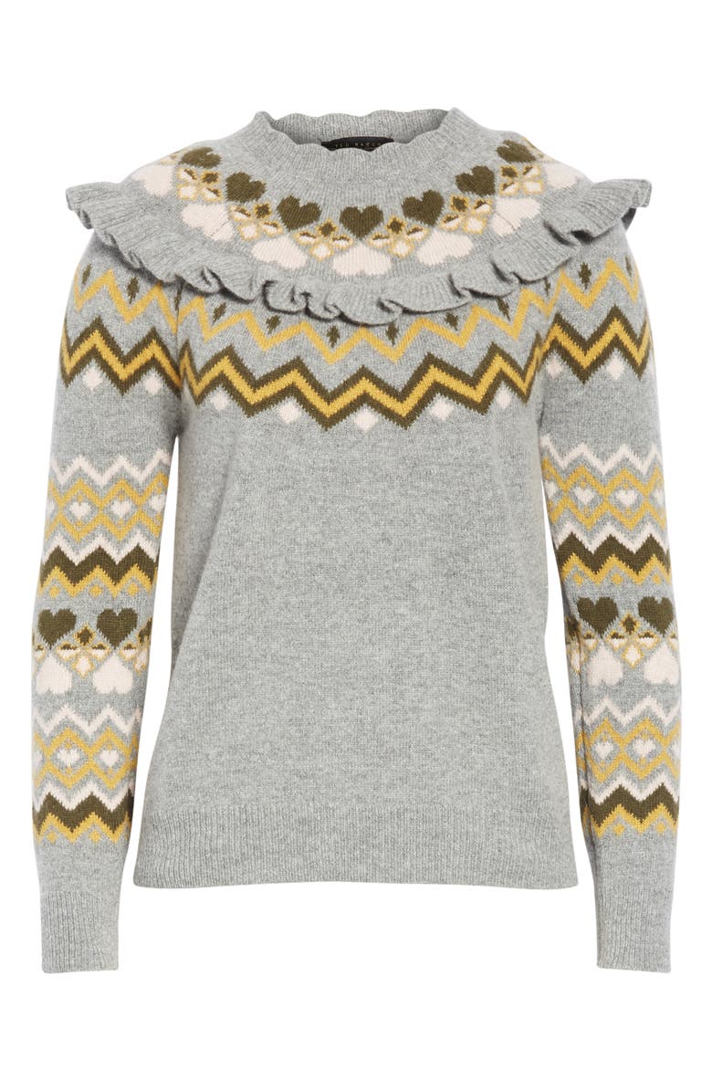Ted Baker London Mysheli Fair Isle Sweater, Alternate, color, 