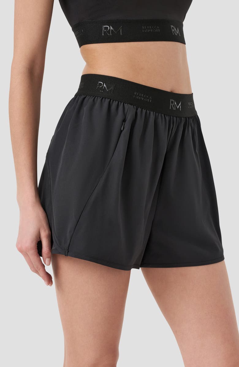 RM Rebecca Minkoff Lite Fly Running Shorts, Alternate, color, Black