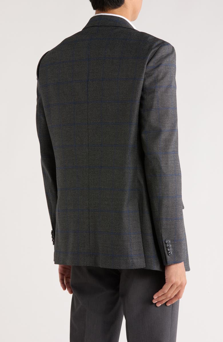 Original Penguin Plaid Two-Button Sport Coat, Alternate, color, Grey/ Blue