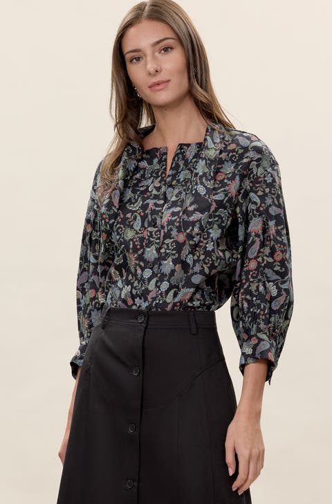 Aurelia Stretch Linen Top