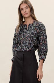 Rebecca Taylor Aurelia Stretch Linen Top