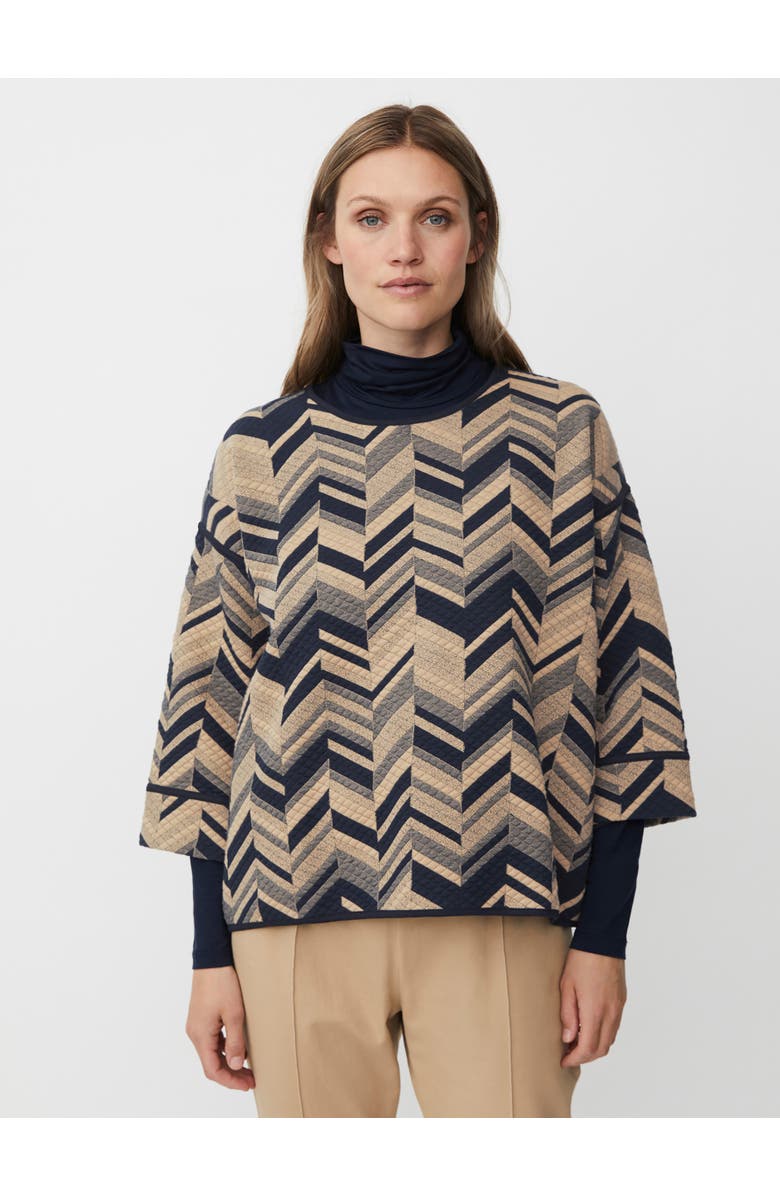 Masai Copenhagen MaBriella 3/4 Sleeve Round Neck Blouse, Main, color, Travertine