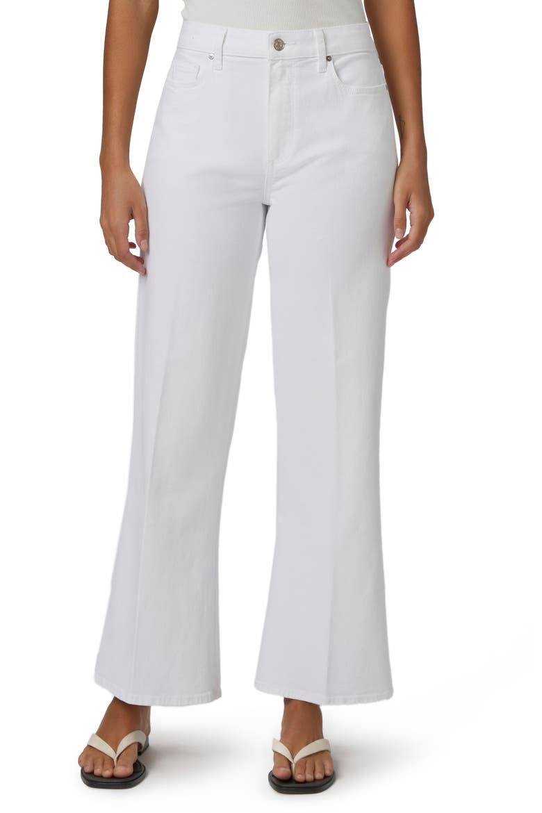 Leenah High Waist Ankle Wide Leg Jeans, Main, color, CRISP WHITE