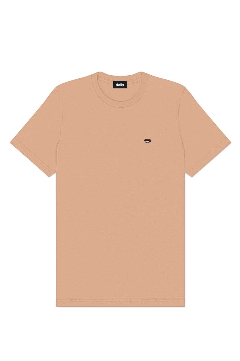 Mens Lil Coffee Jersey Tee, Main, color, Peach