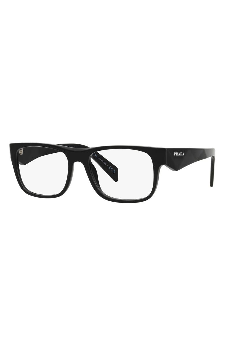 Prada 55mm Square Optical Glasses, Alternate, color,