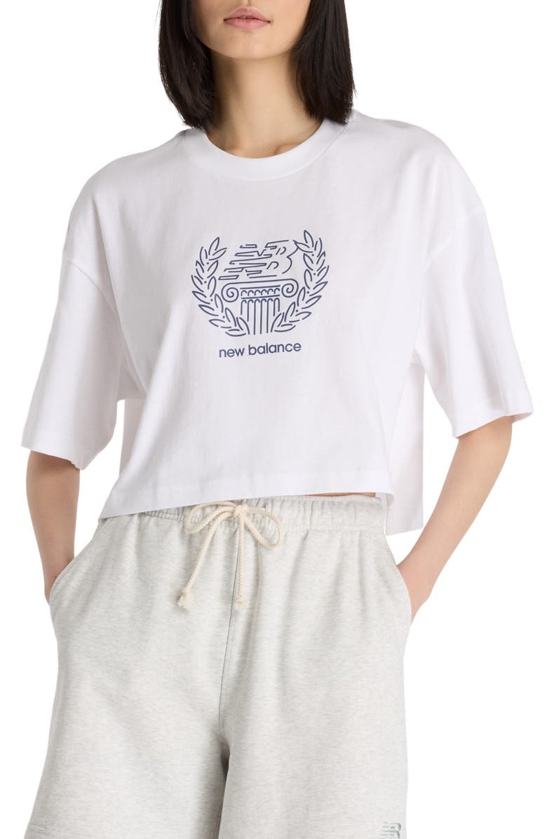 New Balance x Debut Oversize Crop Sculpture Graphic T-Shirt, Main, color, 