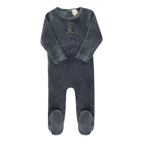 Velour Plaid Bear Collection - Footie
